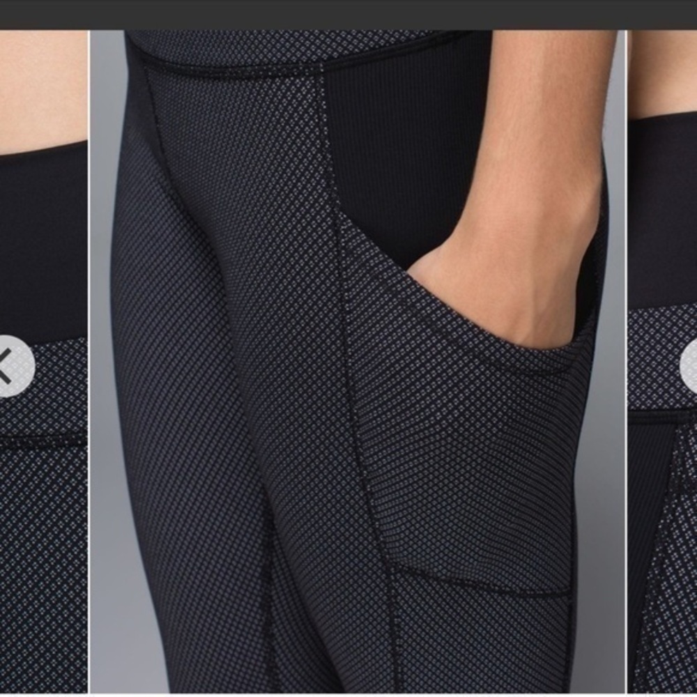 LuluLemon En Route Crop black leggings